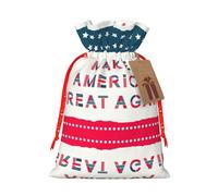 Make America Great Again - Bolsa de regalo de lona con cordón, bolsa de regalo personalizada reutilizable