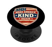 Make America Kind Again Kindness - Bandera Vintage para Buena Persona PopSockets PopGrip Adhesivo