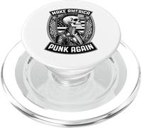 Make America Punk Again Vintage Mohawk Skeleton Rock Seal PopSockets PopGrip para MagSafe
