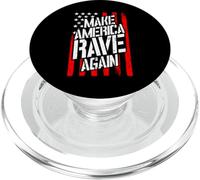 Make America Rave Again Techno Festival EDM DJ USA Flag PopSockets PopGrip para MagSafe