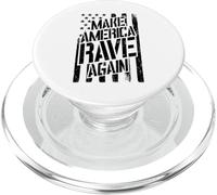 Make America Rave Again Techno Festival EDM DJ USA Flag PopSockets PopGrip para MagSafe