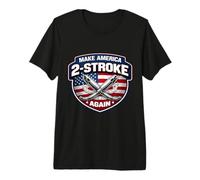 Make America Two Stroke Again Motocicleta Motorbike Biker USA Camiseta Premium