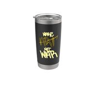 Make Art Not WAR PEACE WAR ART CLASS ARTE TEACHER PINCEL DE PINTURA Vaso térmico de acero inoxidable de doble pared