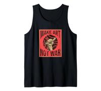 Make Art Not War Peaceful Artist Peace Pintor Hippie Camiseta sin Mangas