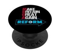 Make Britain Great Again - Reform UK Patriotic British Love PopSockets PopGrip Adhesivo