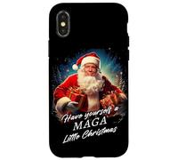 Make Christmas Great Again - Trump Santa Funny Graphic Carcasa para iPhone X/XS