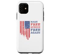 Make Free Speech Free Again: First Amendment Conservative Carcasa para iPhone 11