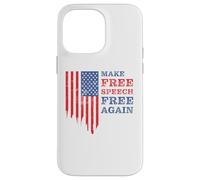 Make Free Speech Free Again: First Amendment Conservative Carcasa para iPhone 14 Pro MAX