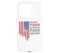 Make Free Speech Free Again: First Amendment Conservative Carcasa para iPhone 15 Pro