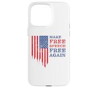 Make Free Speech Free Again: First Amendment Conservative Carcasa para iPhone 15 Pro MAX