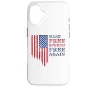 Make Free Speech Free Again: First Amendment Conservative Carcasa para iPhone 16