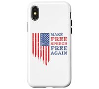 Make Free Speech Free Again: First Amendment Conservative Carcasa para iPhone X/XS
