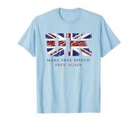 Make Free Speech Free Again: UK Flag Conservative Grunge Camiseta
