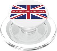Make Free Speech Free Again: UK Flag Conservative PopSockets PopGrip para MagSafe