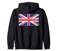 Make Free Speech Free Again: UK Flag Conservative Sudadera con Capucha