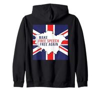 Make Free Speech Free Again: UK Flag Conservative Sudadera con Capucha