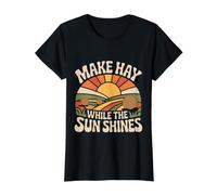 Make Hay While The Sun Shines Cotizaciones optimistas |- Camiseta gráfica económica, Mujer, Negro, M