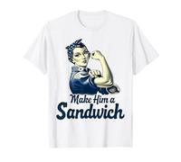 Make Him A Sandwich Retro Mujeres Divertido Orgulloso Esposa Familia Camiseta