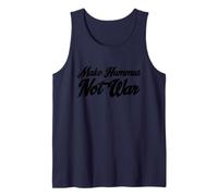 Make Hummus Not War - Peace Middle East Foodie Vegan Camiseta sin Mangas
