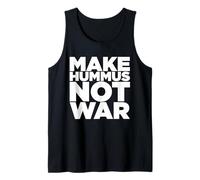 Make Hummus Not War - Peace Middle East Foodie Vegan Camiseta sin Mangas