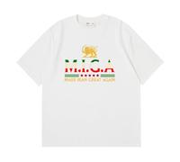 Make Iran Great Again Camisetas Running Hombre, Camiseta Hombre Manga Corta Informal Deportiva, Ropa Secado Rápido Respirable para Running Gym Ciclismo, Ligera(White,L)