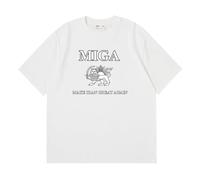 Make Iran Great Again Cuello Redondo Camisetas Manga Corta Hombre, Camiseta Hombre Manga Corta con Estampado, Ropa Deportiva de Cuello Redondo Informales, Ligera(White,M)