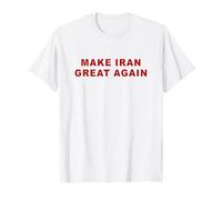 Make Iran Great Again - Minimal Text White & Red Camiseta