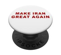 Make Iran Great Again - Minimal Text White & Red PopSockets PopGrip Adhesivo