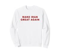 Make Iran Great Again - Minimal Text White & Red Sudadera