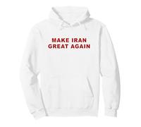 Make Iran Great Again - Minimal Text White & Red Sudadera con Capucha