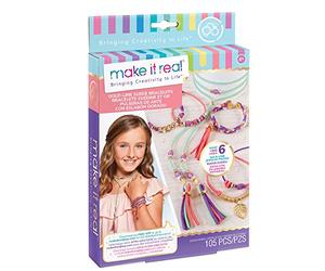 Make It Real 1207 Pulseras de Ante de eslabones de Oro - DIY Pulsera de Ante y Gargantilla Hace el Kit para niñas