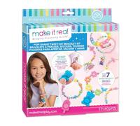 Make It Real 2901328 Pop! Shake! Twist - Juego de pulseras con colgante de inquietud, pulsera para manualidades, kit creativo para niños