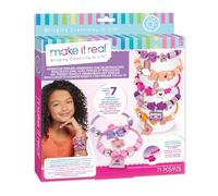 Make It Real 2901329 - Juego de pulseras de moda para manualidades con perlas de moda, kit creativo para niños