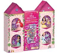 Make It Real 4227 - Juego de 12 pulseras castillo de princesas Disney, 332 piezas, kit de juegos para hacer pulseras para niñas, kit con cuentas y amuletos para la creación de joyas DIY, a partir de 8