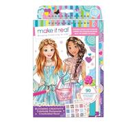 Make It Real - Cuaderno De Diseño De Moda Floral | Diseña La Moda Con 75 Pegatinas Y 15 Plantillas | Actividad Creativa Para Niñas | Crea Tu Moda Y Colorea | Juegos De Moda Para Niñas