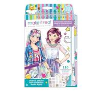 Make It Real - Cuaderno de Moda Digital | Diseña la moda con 90 Pegatinas y 20 Plantillas | Creatividad Infantil | Crea tu moda | Juegos de moda para niñas con Estilo Moderno