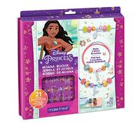 Make It Real Disney Princess Moana Jewels & Gems, kit de fabricación de pulseras Moana Charm para niñas, juego de manualidades y actividades para niños