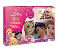 Make It Real: Disney Stamp to Reveal - Jasmine, Belle, Rapunzel Storybook & Dot Art - 1812 piezas, 3 pósteres de punto de princesa, manualidades, niñas y niños a partir de 6 años