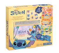 Make It Real: Disney Stitch - Craft Along Storybook & DIY Jewelry Kit - Juego de manualidades de 1865 piezas, diseña y crea 12 pulseras ABC y cuentas, preadolescentes y niños mayores de 6 años