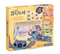 Make It Real: Disney Stitch - Kit de manualidades con libro de historias y joyas de bricolaje, 186 piezas para niños a partir de 6 años