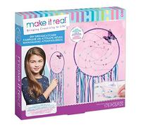 Make It Real - DIY Dreamcatcher. Make Your Own Dream Catcher Arts and Crafts Kit for Tween Girls. Includes Dream Catcher Hoop, Strings and Ribbons, Beads, Butterfly Pin and More
