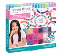 Make It Real Heishi Bead Kit - Colores vibrantes - Juego de cuentas creativo para niρos compatible con fabricante de pulseras - Organνcelo con es