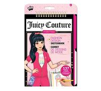 Make It Real Juicy Couture - Cuaderno de bocetos con plantillas y calcomanías para creatividad, kit de diseño de moda para niños, regalos para niñas