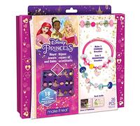 Make It Real - Kit de hacer pulseras de princesa de Disney con dijes de La sirenita, La bella durmiente y La princesa y la rana - Regalos de niña