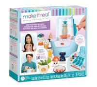 Make It Real: Mini Pottery Studio - Kit de cerámica de 26 piezas, arcilla seca al aire libre de desorden, 10 proyectos, preadolescentes, niñas y niños a partir de 8 años