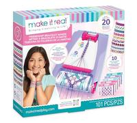 Make It Real - Tejedora De Pulsera De La Amistad | Kit para Hacer Pulseras | Maquina para Hacer Pulseras Niñas | Incluye Plantillas, Hilos De Colores, Cuentas, Botes | Manualidades Niña 8 Años O Más
