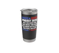 Make Lying Wrong Again Flag Project 2026 Sign Save Democracy Vaso térmico de acero inoxidable de doble pared