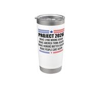 Make Lying Wrong Again Flag Project 2026 Sign Save Democracy Vaso térmico de acero inoxidable de doble pared