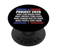 Make Lying Wrong Again Sign Project 2026 No Kings in America PopSockets PopGrip Adhesivo