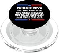 Make Lying Wrong Again Sign Project 2026 No Kings in America PopSockets PopGrip para MagSafe